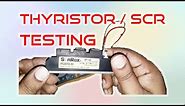 𝙏𝙝𝙮𝙧𝙞𝙨𝙩𝙤𝙧 𝙤𝙧 𝙎𝘾𝙍 𝙏𝙚𝙨𝙩𝙞𝙣𝙜 𝙋𝙧𝙤𝙘𝙚𝙙𝙪𝙧𝙚 | Procedure to Test the Thyristor with the help of Multimeter