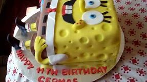 SpongeBob Square Pants Fondant Birthday Cake!