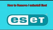 how to uninstall Eset