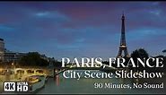 4K Paris France Screensaver | Enchanting Paris Wallpaper Slideshow | 90 Minutes, No Music
