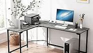 58 Inch L-Shaped Corner Computer Desk, Home Office Desk, Large Space Gaming Desk, Studying Writing Table Workstation, Gray