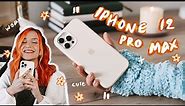 iphone 12 pro max unboxing 🌼 silver 128GB + accessories (relaxing asmr)