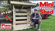 How To Build A Small Firewood Storage Shed / Fire Pit Wood Storage / DIY Firewood Shed