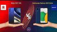 Moto G51 5G Vs Samsung Galaxy A03 Core - Full Comparison [Full Specifications]