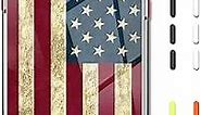 for iPhone 7/8/se2 Case, Clear Funny Design Cool Colorful Thin iPhone Case Anime Anti-Scratch Soft TPU Full Body Protection Case for iPhone 7/8/se2 Boy Guy Men Women Girl (American Flag)