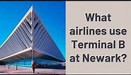What airlines use Terminal B at Newark?