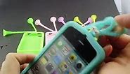 iPhone 4S Silicone Case with Suction Cup Squid Style