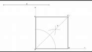 How to draw a square knowing the length of its diagonal