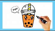 How To Draw Cute Boba Bubble Tea