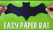 How to Cut Out a Bat Shape | Easy Paper Bat Decoration