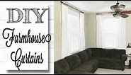 DIY Farmhouse Curtains | Easy & Cheap!