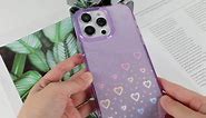 Purple Holographic Heart Phone Case