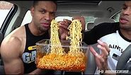 EXTREME SPICY CHEESE RAMEN NOODLE CHALLENGE | MUKBANG @hodgetwins
