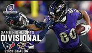 Houston Texans vs. Baltimore Ravens Game Highlights | NFL 2023 Divisional Round