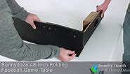 Sunnydaze 48-Inch Indoor Folding Foosball Table - Hollow Metal Rods - Space Saving Design