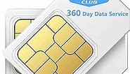 EIOTCLUB Data SIM Card for 360 Days - Compatible with AT&T and T-Mobile Networks for Unlocked Security Solar and Hunting Trail Game Cameras IoT Device(USA Coverage, Triple Cut 3-in-1)