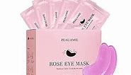Under Eye Patchs (30 Pairs) Rose Eye Mask for Dark Circles and Puffiness Wrinkle Eye Bags Treatment (Rose)