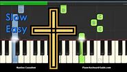 How Great Thou Art Slow Easy Beginners Piano Keyboard Tutorial