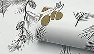 KUKANTST Tree Branches Contact Paper Leaf Peel and Stick Wallpaper Floral Wallpaper Self-Adhesive Wall Paper for Living Room Cabinet 17.7" x 118"