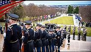 Honor Guard from 5 Military Branchs (Army, Marine Corps, Navy, Air Force, Coast Guard) at Arlington