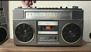 Sony CFS-65 Stereo Cassette AM-FM Line in out Radio Recorder Boombox