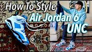 HOW TO STYLE - AIR JORDAN 6 "UNC" SNEAKERS