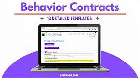 Behavior Contract Templates: Fast & Easy Digital Behavior Management Intervention for Special Ed