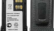 3000mAh PMNN4409 PMNN4409AR PMNN4491BR PMNN4491 PMNN4493A PMNN4412 7.4V Li-ion Two-Way Radio High-Capacity Battery Replacement for Motorola XPR3300 XPR3500 DP4400 XPR7350 XPR7550+Belt Clip