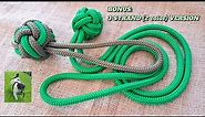 DIY Dog Toy out of Rope - 2 Strand Celtic Button Knot with Handle - Bonus: 3 Strand (2 color) Knot
