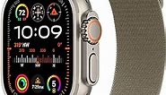 Apple Watch Ultra 2 [GPS + Cellular 49mm] Smartwatch with Rugged Titanium Case & Olive Alpine Loop Large. Fitness Tracker, Precision GPS, Action Button, Extra-Long Battery Life, Carbon Neutral