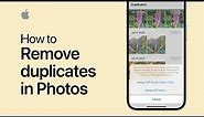 How to remove duplicates in Photos on iPhone | Apple Support