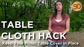 Camping Tips: Tablecloth Tie downs