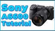 Sony A6600 Full Tutorial Training Overview Set-up & Tips