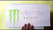 How to draw the Monster Energy logo