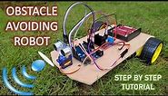 Intelligent Obstacle Avoiding Robot || Step by Step Tutorial || Arduino Project