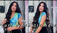 HOW TO CURL CHEAP SYNTHETIC HAIR EXTENSIONS FROM AMAZON