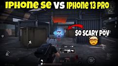 iPhone 13 Pro Vs iPhone Se 2020 1v1 TDM Room PUBG Test 2024| iPhone SE HDR+ 60FPS Performance in TDM