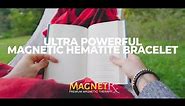 MagnetRX® Leather Magnetic Therapy Hematite Bracelet