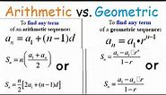 Arithmetic Sequence vs Geometric Sequence