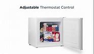 Commercial Cool CCUK12W 1.2 Cu. Ft. Upright Freezer with Adjustable Thermostat Control and R600a Refrigerant, White