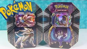 Opening Pokemon Solgaleo GX & Lunala GX Tin Cards | PSToyReviews