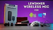 Lewinner wireless lavalier microphone bluetooth lapel clip on mic Review