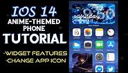 IOS 14 | Full ANIME Themed iPhone Tutorial | How to Change App Icons and Use Widget Feature + TIPS
