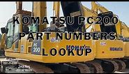 Komatsu PC200 Excavator Part Numbers & Equipment Tour Inspection | FridayParts Video Catalog