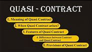 Quasi Contract | Indian Contract Act, 1872 | Law Guru