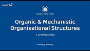 Organic and Mechanistic Organisational Structures