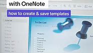 One of the easiest ways to stay organized at work is by using OneNote. Yes there are a lot of other apps and options, but many companies offer OneNote! To create templates means you'll save time instead of adding meeting notes to various folders from Microsoft Word. Option 1: Copy & Paste your template Option 2: Go to page templates > save current page as template #onenoteplanner #onenote #workproductivity #onenotetips #microsoft #productivity