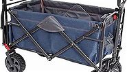 MacSports 300LB Capacity Push Wagon with Wheels, Handle and Basket - Grocery Heavy Duty Wagon for Camping, Shopping, and More - All Terrain Folding Wagon Heavy Duty with Lightweight Design