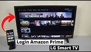 How to Login Amazon Prime Video in LG Smart TV