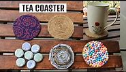 5 DIY TEA COASTER made with WASTE | DRINK COASTER